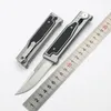 A2230 High End EDC Pocket knife D2 Stone Wash Drop Point Blade CNC Aviation Aluminum Handle New Design Knives Outdoor Camping Hiking Survival