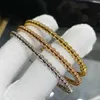 Designer Van cl-ap Fanjia V Gold Rice Bead Bracelet Female Seiko Rolling Ball Craft Layered and Versatile Fashion Popular on the Internet Hot selling R4HN