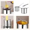 Casseroles 304 en acier inoxydable Tianfu Luo Mini Fry Pot surélevé alimentaire profond avec filtre écran panier d'huile économie petit