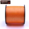 Linhas warknife 8 fios 100m 300m 500m 1000m 1500m 2000m Fluorescent Orange Multifilamet PE Pesia linha de pesca 6 lb 300 libras