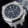 Klädklocka Fashion Wristwatch AP Wrist Watch Royal Oak 26231 Automatiska maskiner med nytt blått ansikte och 37 mm mätdiameter Det ursprungliga diamantinlagda stålfodralet