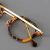 Lunettes de soleil Acétate Myopie Lunettes Mâle Femmes Vintage Tortue Lunettes Cadre Hommes Optique Prescription Lunettes Anti Lumière Bleue