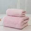 Ensemble de serviettes à carreaux de couleur unie, pour salle de bain, tissu en fibres super fines, bain pour adultes, séchage rapide, Couple étudiant, lot facial, 70x140cm