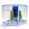 Aquarium Acryl Doppel Betta Schüssel Kampffische Mini Haus Inkubator Box Für Fry Isolation Brüterei Reptilien Käfig Schildkröten Haus 240219