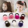 Haaraccessoires 2 stks/set Mini Kleine Zachte Bont Pompom Bal Kinderen Elastiekjes Grijper Pom Haarbal Meisjes Kids Ties