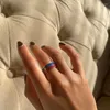 Cluster-Ringe 2024 Mode Bisexueller Stolz schillernder Edelstahlring Europäische und amerikanische homosexuelle Regenbogen-Accessoires