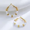 Hoop Earrings Fashion Multicolour Enamel Women Circle Round Gold Color Glossy Metal Stacked Ear Buckle Ring Jewelry Gift