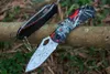 BK Folding Knife 3Cr13Mov 3D Pattern Drop Point Blade Steel Handle Outdoor Camping Hiking Fishing EDC Pocket Knife