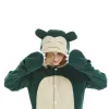 HKSNG Winter Volwassen Dier Mike Duck Onesies Haai Kat Vos Kigurumi Pyjama Aap Cartoon Kostuums Jumpsuits Kerst Capuchon