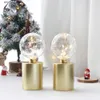 Other Home Decor 2Pcs Gold Table Lamp Battery Powered Bedside Light Bedroom Fairy Cordless Lantern Wedding Decoration Home Decor Q240229
