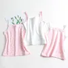 Regata de verão para meninas algodão crianças roupa interior meninas camisola crianças camiseta bebê singlet 240226
