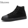 Canvas Athletic Shoe for Men Sneakers Black Skateboarding Shoes Women Lightweight Hightop Casual Laceup Par 240219