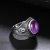 Cluster Rings Natural Amethyst 925 Silver Jewelry Men For Women Party Wedding Anniversary Engagement Gifts Fine