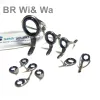 Varas br wi wa kit de guia de mar de alta qualidade um conjunto 10 peças guia de vara de pesca de reparo 8.8 g/conjunto guia de perna alta