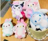 2024 Ins Cute Melody Kuromi Plush Keychain Jewelry School Bag Backpack Ornament Hanger Kids Toy Gifts