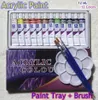 Akrilik Boyalar Tüp Set Tırnak Sanatı Boyama Çizim Aracı Sanatçılar için 12ml 12 renk fırça ve boya tepsisi 8985553