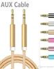 1m aux cable 3ft metal unbroken fabric braid audio aux car extension cable 3 5mm male to male for headphone speaker cellphone2946541