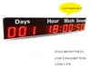 Large size 6inch high character display red day hour minute and second countdown clock remote control semi outdoor4881596