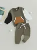 Kledingsets Gezellig winterjack met capuchon voor peuters, fleecevoering en bijpassende elastische broek voor jongens, 2-delige outfits