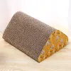 Scratchers Pet Double Slot Triangle Cat Scratching Board Corrugated Board Pad Grinding Nails with Bells Cat Toys Home Protective Furniture