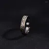 Cluster Ringen Aankomst Mannen Ring Open Maat 925 Sterling Zilver Mannelijke Wijsvinger Accessoires Zwart Goud Dubbele Kleur Hand Bijou