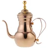 Ensembles de vaisselle filtre cafetière arabe bouilloire à thé en métal avec passoire poignée mince théière voyage