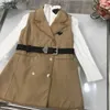 ニューキッズドレスセットチャイルドトラックスーツ女女服サイズ100-150長袖のニットセーターとベストスカート24feb20