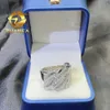 Fina smycken Hip Hop Rings Iced Out Band Ring 925 Sterling Silver Baguette Moissanite Cuban Ring GRA Certified
