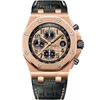 Pilot Watch Top Wristwatch AP Wrist Watch Royal Oak Offshore 18K Rose Gold Automatic Mechanical Mens Watch 26470OR Second hand Luxury Watch 26470OR OO A002CR.01