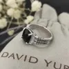 Vintage Dy Twisted Band Designer Rings for Women Män med diamanter Sterling Silver Luxury 14K Gold Plating Engagement Gemstone Dy Ring Jewelry Gift 10 Y24