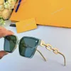 Lunettes de soleil de luxe pour hommes et femmes, miroir de conduite, lunettes de soleil de mode, Seabeach, résistant aux ultraviolets, Z2430U, cadre de chaîne en métal à grande monture, nuances bleues et vertes