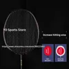 High Quality 4U Professional Full Carbon Fiber Badminton Rackets With String Bags Offensive Type Racquets Sports For Adult 240227