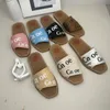 Designer Sandals Luxury Women's Woody Clogs Mule Flat Sandals Slide Letter Moca