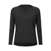 Lycra fabric Long Sleeve Shirt Women Yoga Sports Tops Fitness Shirts Bum-Covering Length Sweatshirts Super Soft Relaxed Fit Autumn and Winter Top