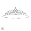 Kristall Tiara Kronen Prinzessin Silber Strass Stirnband Frauen Mädchen Elegante Haarschmuck Geburtstag Party Hochzeit Abschlussball Urlaub Glänzende Kopfbedeckungen