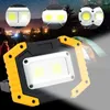 Portable Lanterns Led Spotlight COB Super Bright Work Light USB Rechargeable For Outdoor Camping Lamp By 18650