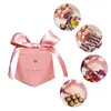 Cadeau cadeau boîte de bonbons en carton créatif petits sacs roses au chocolat avec papier d'emballage de ruban pour la fête de mariage baby shower anniversaire