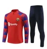 Barn 23 24 Barcelona Half Zipper Jacket Football Train Training Suit Men Soccer Chandal Futbol ANSU FATI MEMPHIS JOGGING SURCETEMENT TRACKSUITS