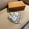 high quality kids shoes designer Buckle Strap Child Sneakers Size 26-35 Khaki plaid baby casual shoes Box protection Aug30