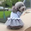 Vêtements pour chiens Robes pour animaux de compagnie Tricoté Princesse Jupes Robe Mode Teddy Chihuahua Fête Anniversaire Vêtements Bowknot Vêtements Fournitures