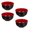 Conjuntos de louça 4 pcs Ramen Tigela Crianças Macarrão Macarrão Recipiente Armazenamento Sopa Melamina Titular Cozinha Doméstica Talheres Criança