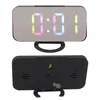 Horloges murales Réveil numérique Grand écran RVB LED Miroir électronique Double ports USB 6 vitesses Luminosité Multi Fonction pour la maison