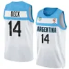 Imprimer Coupe du monde 2023 Argentine Basketball 8 Nicolas Laprovittola Jersey 12 Marcos DELIA 2 Maximo Fjellerup 9 Nicolas Brussino 10 Carlos Delfino Bleu Blanc Sport