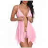 Mulheres Sleepwear Sexy Mulheres Babydoll Malha Lace Lingerie Pron Chemise Nightdress Nightgowns Sheer Silk Lenceria Pijama Vestidos