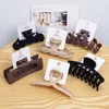 D131 card mounted high-end rubber paint large grab clip simple coffee colored hair clip back spoon shark clip hair clip