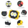 Portable Lanterns Led Spotlight COB Super Bright Work Light USB Rechargeable For Outdoor Camping Lamp By 18650