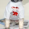 Haustier Hund Sommer T -Shirt Schnauzer Kämpfer Corgi Welpen Cartoon gedruckt Baumwoll Kurzarm Pullover Pet Cat Dog Kleidung