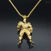 Pendentif Colliers Sport Fitness Muscle Man Collier pour femmes / hommes Couleur Or Acier inoxydable Gym Bodybuilder Bijoux NXH1050S06