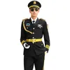 Men's Suits Stage Performance Vintage Blazer Suit Captain Officer Sailor Costume Mens Security Uniform Set Business Casual Outdoor Overalls