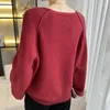 Women's Sweaters 2023 Autumn And Winter Pure Wool Knitwear V-neck Raglan Long Sleeve Versatile Sweater